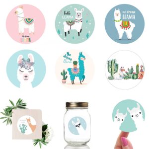 Llama Cactus Stickers Cute Alpaca Party Decor Stickers 1