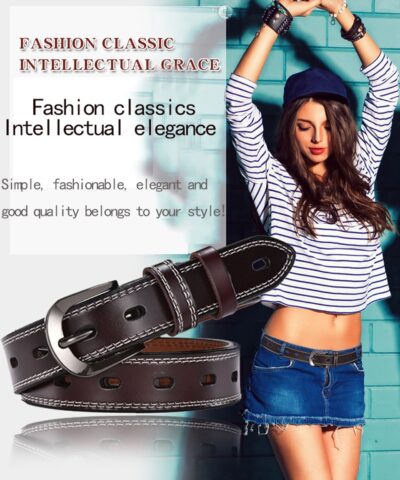 Genuine Leather Belts All-match Ladies Adjustable Belts