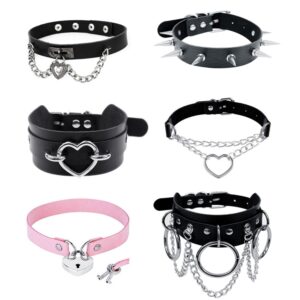 Sexy Heart Lock Key Rivet Gothic Choker 1