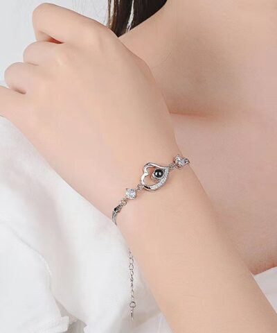 100 Languages I Love You Bracelet Heart Pendant