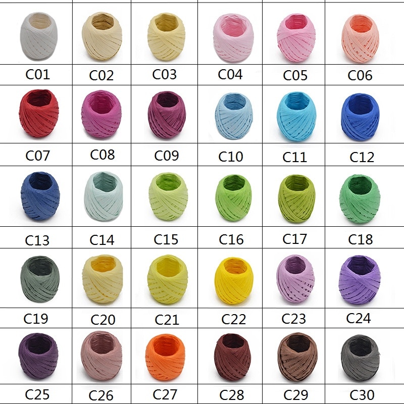 1 Roll 20 Meters Raffia Paper Ribbon Gift Wrapping 6