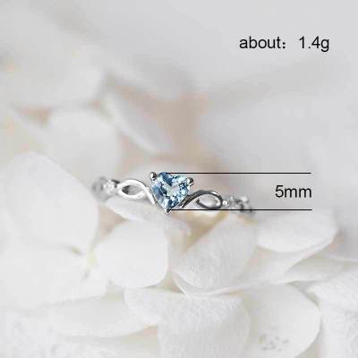 Simple Heart Ring for Women Fashion Zircon Stone Jewelry 6