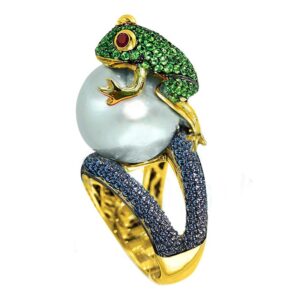 Cute Jumping Frog Shaped Fancy Rings  1
