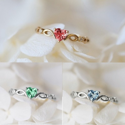 Simple Heart Ring for Women Fashion Zircon Stone Jewelry 4