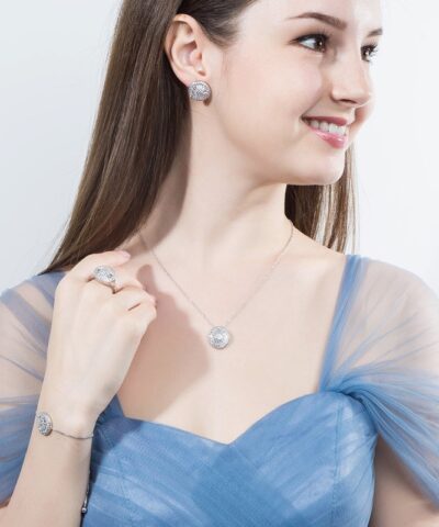 4Pcs Pack New Fashion Dubai 925 Sterling Silver for Women