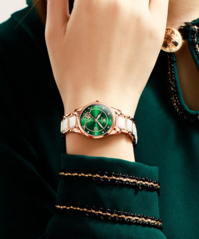 Women Wristwatch Camellia Quartz Japan Movement 30M Waterproof