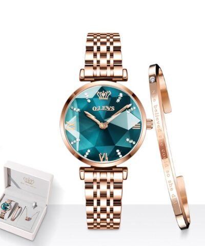 Luxury Jewel Quartz Watch Waterproof Stainless Steel Strap Watch for Women