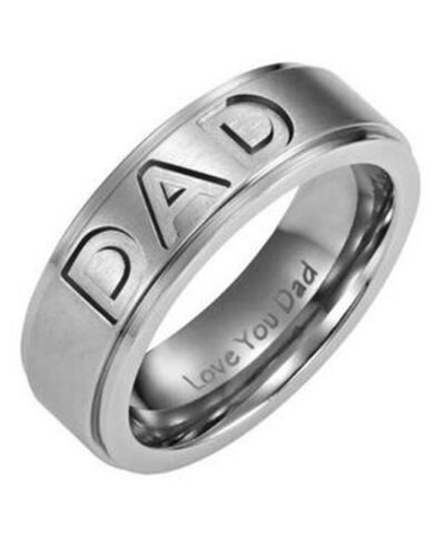 “LOVE YOU DAD” New Arrive Stainless Steel Ring for Dad