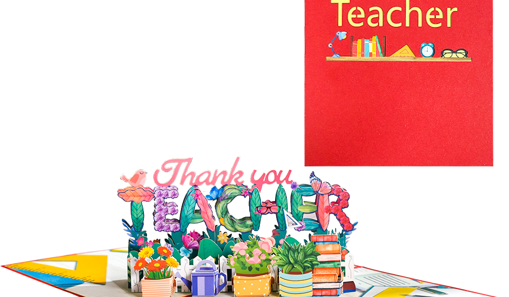 3D Greeting Card for Teacher's Day Pop Up Teacher Card 1