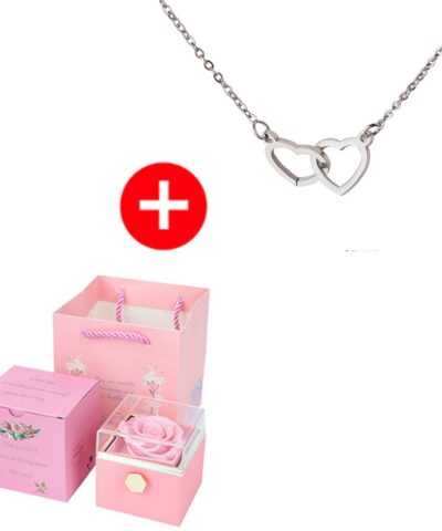 Eternal Rose Jewelry Box Rotate Storage Case